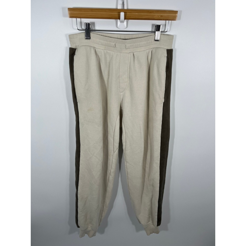 Rag & Bone French Terry Mixed Media Jogger Mens XS Beige Minimalist Capsule